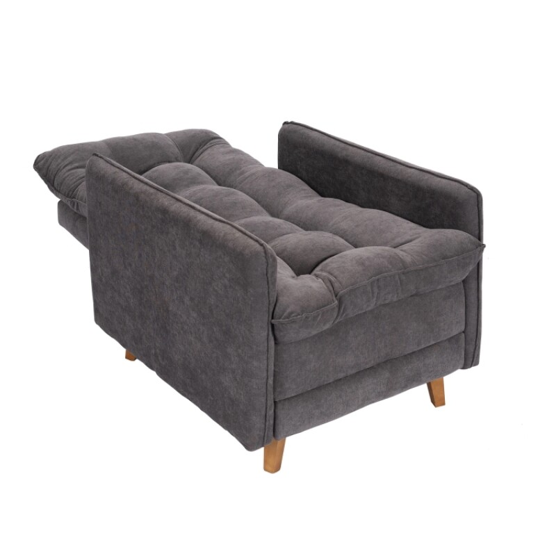 Sofa Cama Montreal 1 Cuerpo Con Puff Gris Sofa Cama Montreal 1 Cuerpo Con Puff Gris