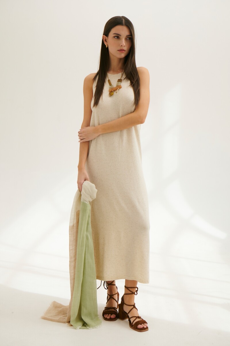 VESTIDO TEJIDO TANIA NATURAL