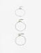 Pulseras Flexibles Sets Metal Set De Pulseras De Acero Combinadas - Plateado