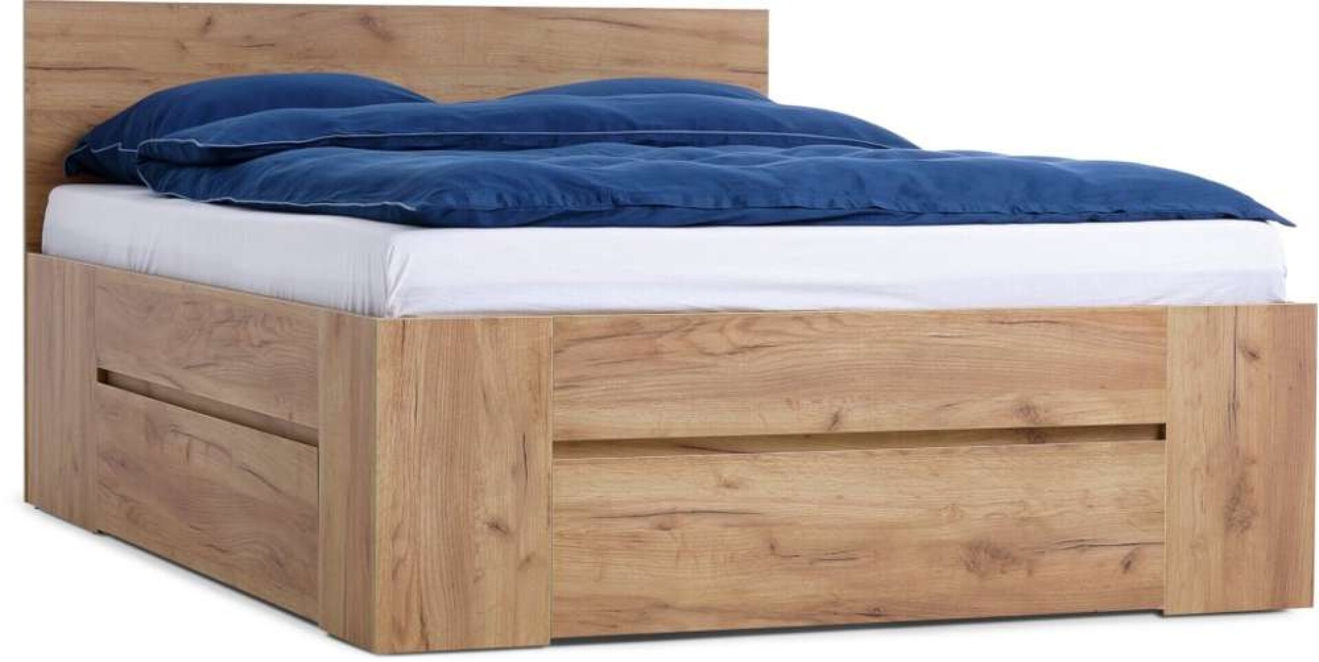 Estructura Cama 160X200 Limfjorden 3 Cajones - Roble 