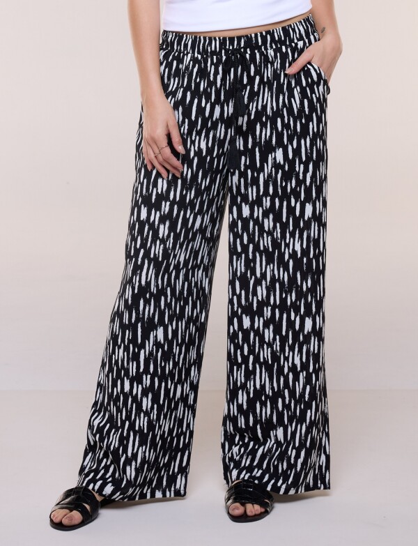 Pantalón Animal Print NEGRO/BLANCO