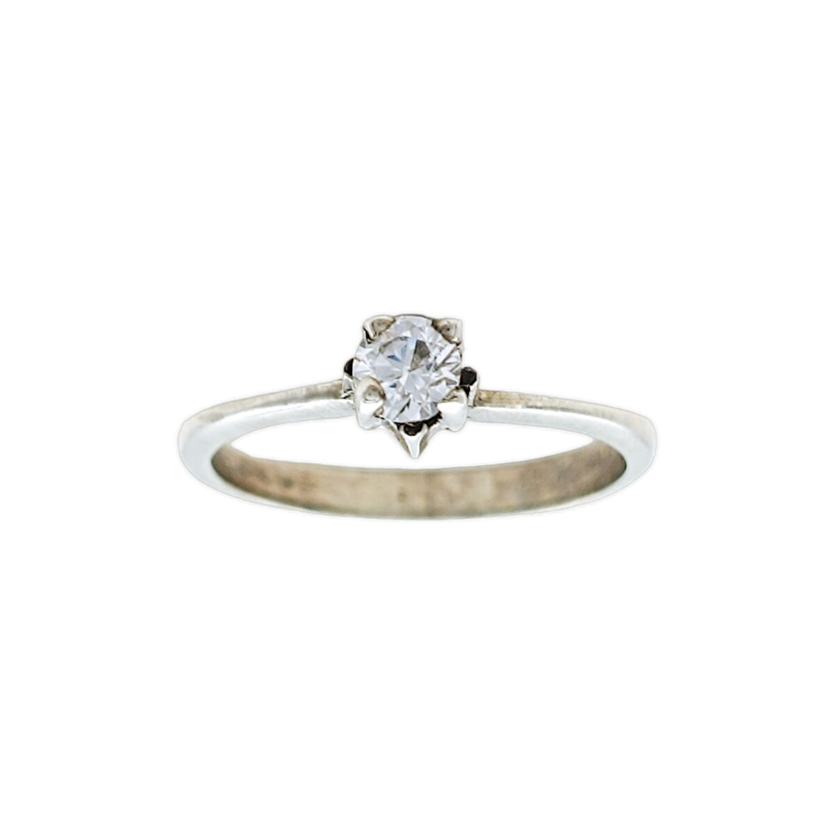 Anillo Solitario-Plata 950-Piedra Zirconia-AN3452 - conpiedra 