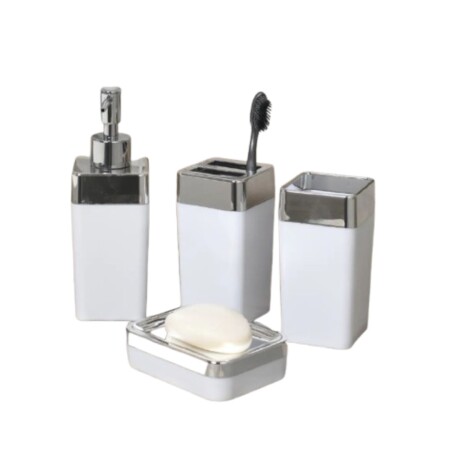 KIT DE ACCESORIOS PARA BAÑO BLANCO