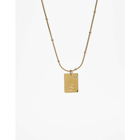 Cadena Corta Dije ''s'' Acero Dorado