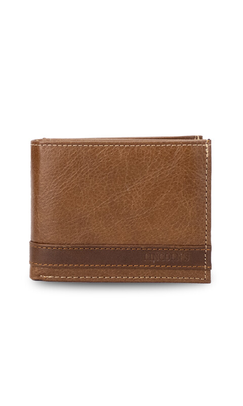 BILLETERA CUERO HERMES TOSTADO C/RON