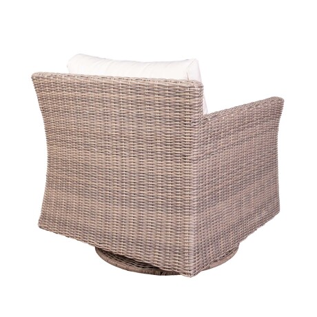 BUTACA GIRATORIA RATTAN-SINTETICO NATURAL-BEIGE COZUMEL