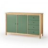 Cómoda 2 Puertas 4 Cajones - Mari Verde