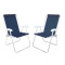 Set X 2 Sillas Altas Conforto Sannet Aluminio AZUL OSCURO