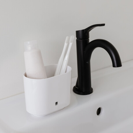 SOPORTE CEPILLOS BAÑO MELAMINA BLANCO UMBRA STEP