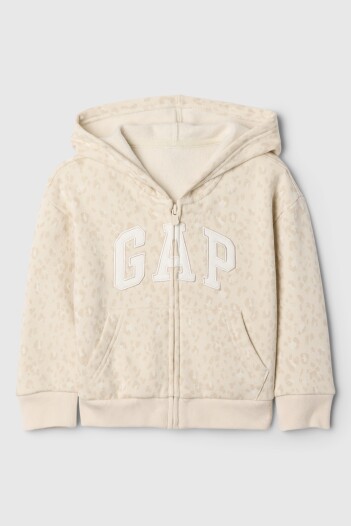 Canguro Con Cierre Logo Gap Toddler Niña Grey Leopard