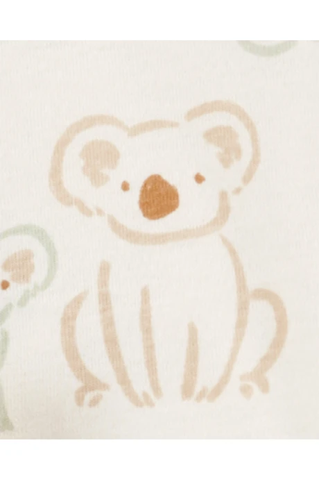 Set tres piezas, campera y pantalón de algodón terry más body de algodón, diseño koala Set tres piezas, campera y pantalón de algodón terry más body de algodón, diseño koala