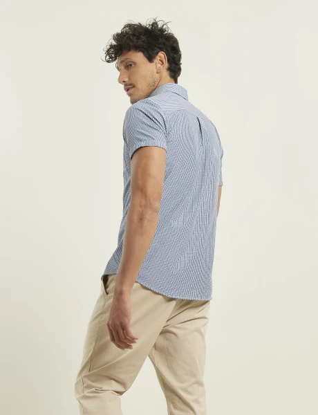 012433 CAMISA HARRINGTON URBAN Celeste/blanco