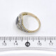 Anillo Antiguo En Oro 18K, Zafiro Azul Legítimo Y Diamantes Anillo Antiguo En Oro 18K, Zafiro Azul Legítimo Y Diamantes