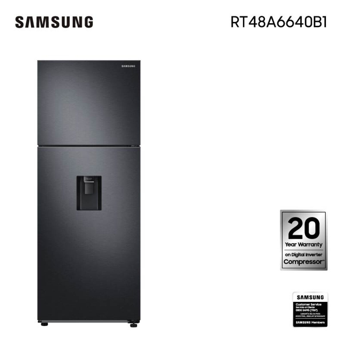 Heladera Inverter No Frost Samsung Top Mount Rt48a6684 Black Doi Con 
