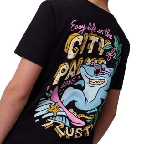 Remera Rusty Quique Niño Negro