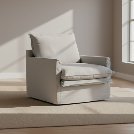 BUTACA TELA GRIS ALASKA