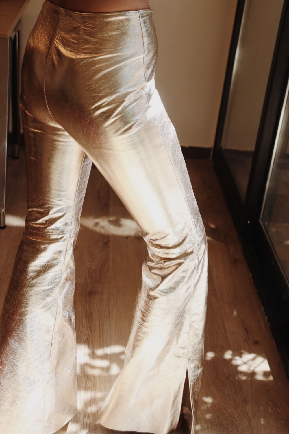Formal Leather Pants Galácticos Champagne
