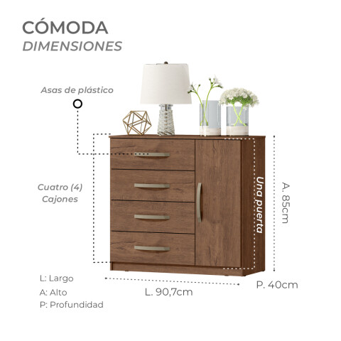 Combo Armario 6 Puertas y Cómoda - MDP - Dakar Combo Armario 6 Puertas y Cómoda - MDP - Dakar