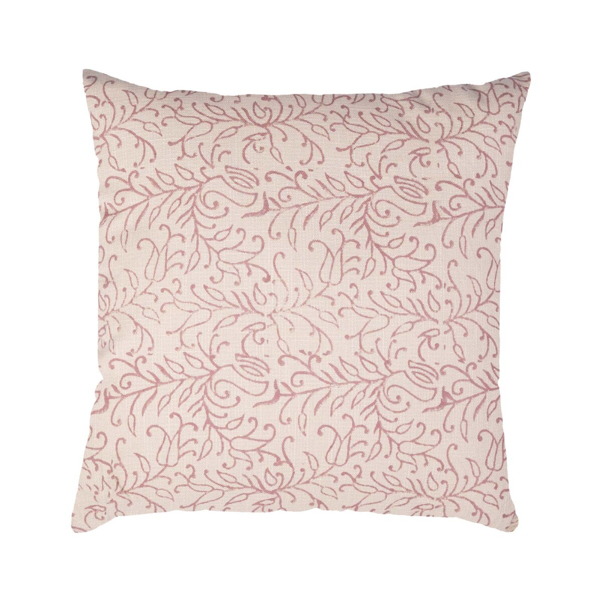 ALMOHADÓN GIRONA 45*45 - ALGODON BEIGE/ROJO 