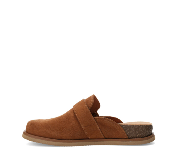 Zuecos de Mujer Bottero Descalzo Con Hebilla Marrón Camel