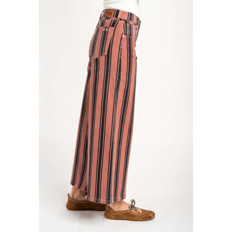 Jean Wide Leg Rayado Rosa