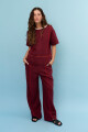 PANTALON LINO CRUZ BURDEOS