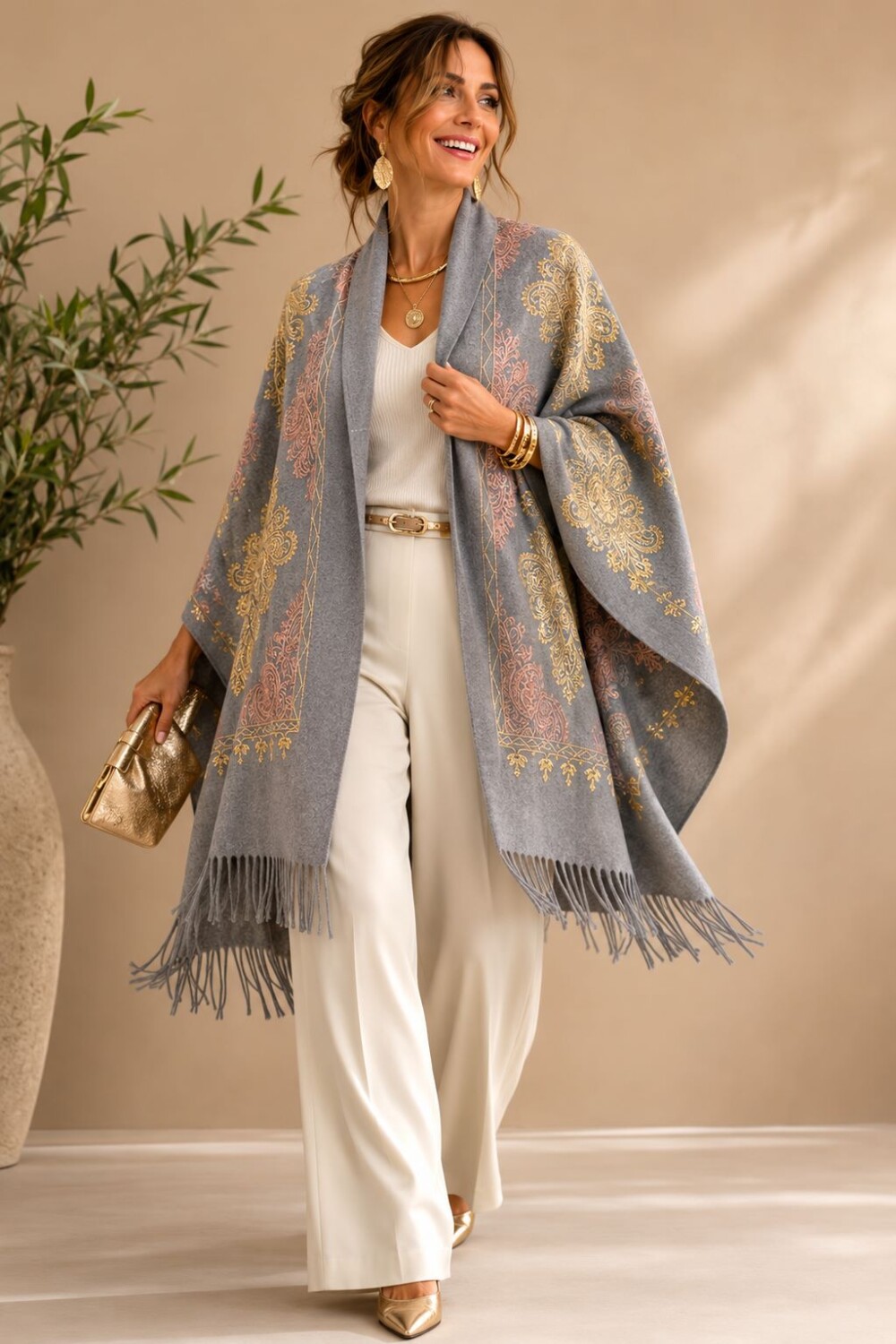 PASHMINA SIBILA Gris