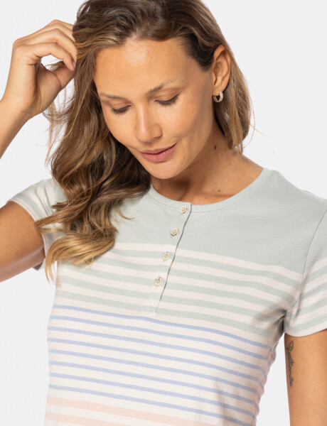 REMERA RAYADA Verde