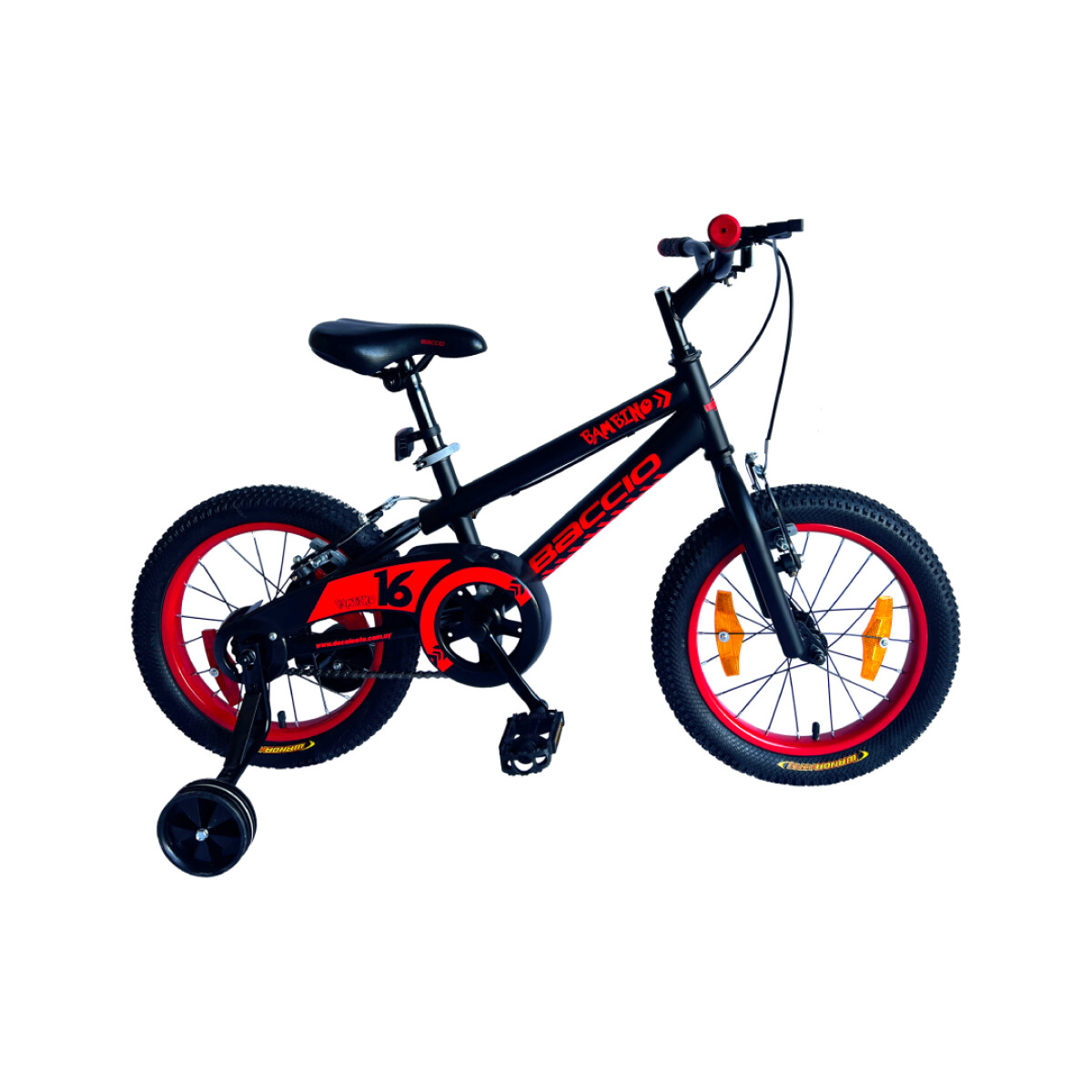 Bicicleta para niños Baccio rodado 16 Bambino - Negro/Rojo 
