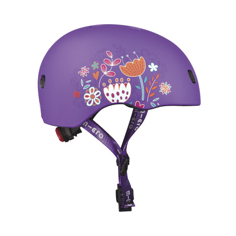 Casco Infantil con Luz Micro Talle Único Flores