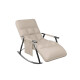 Sillón Reposera Lumax Mecedora Respaldo bolsillo Ajustable Beige