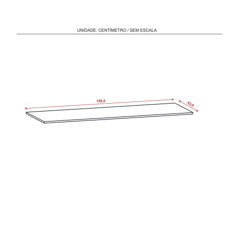 Mesada Para Modulo Bajo Mesada De 150 cms. BLANCO