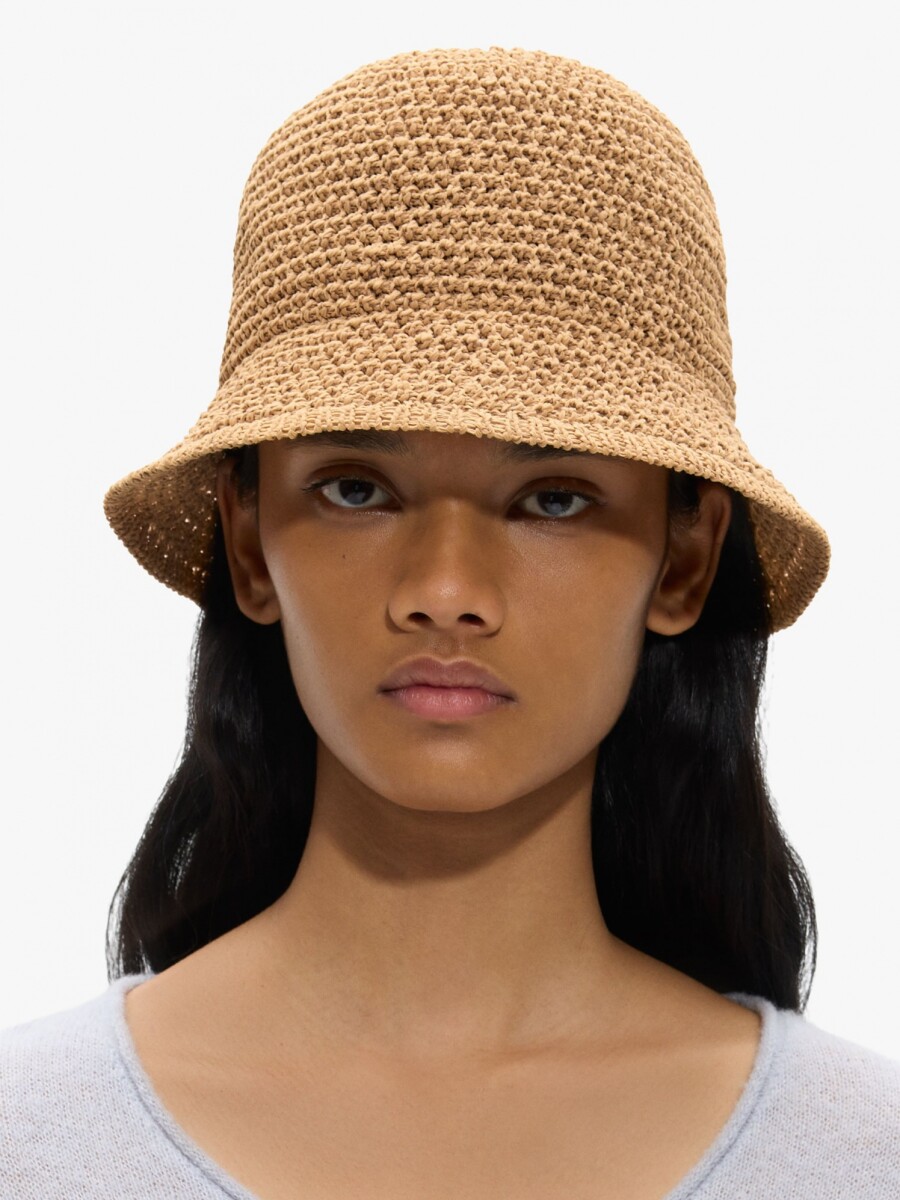 Sombrero Bucket De Punto natural