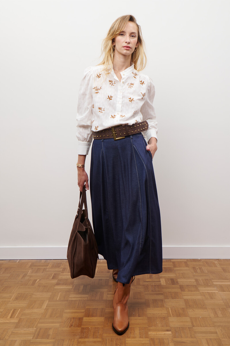 FALDA JEAN TEXTIL AZUL