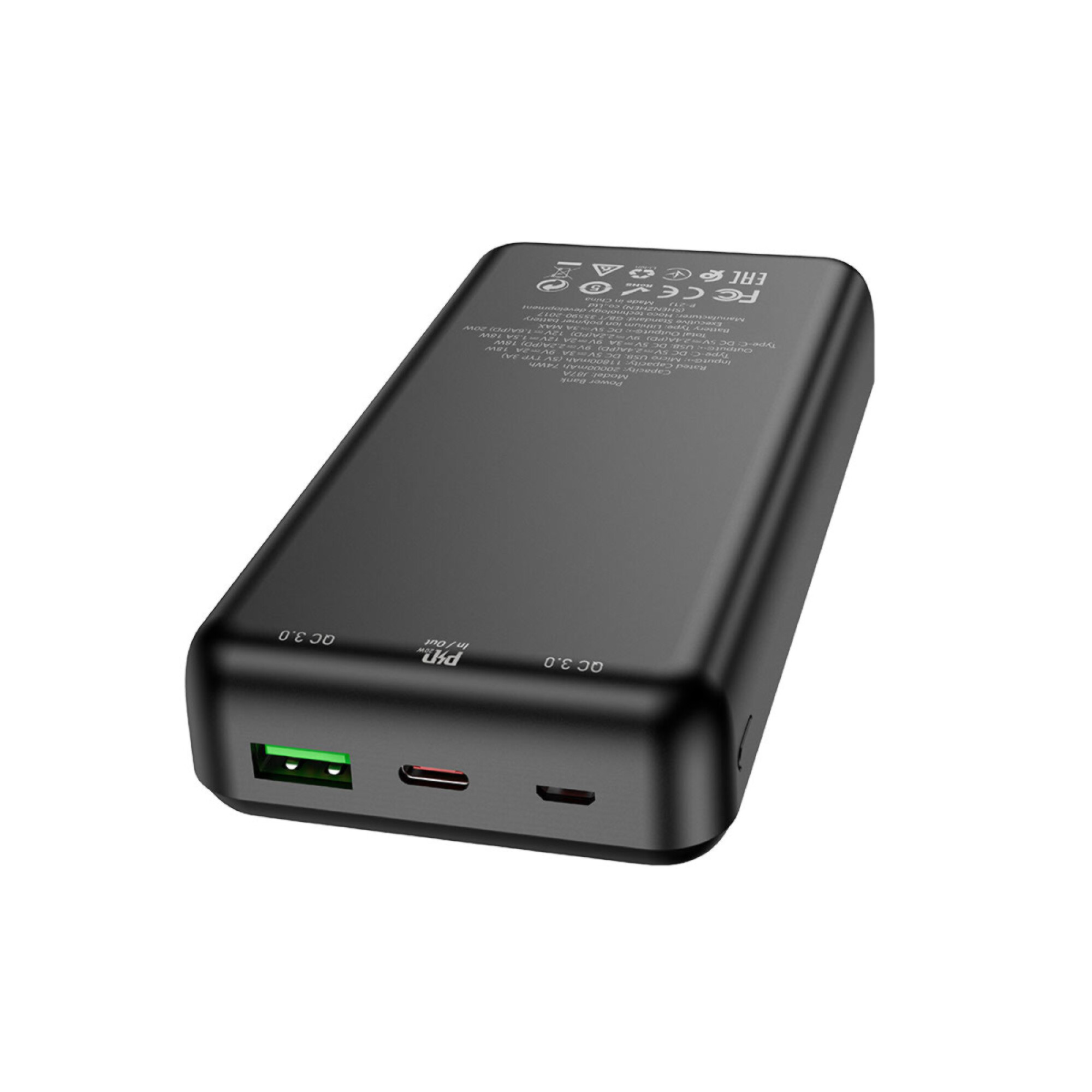 Power Bank 20.000 QC 3.0 18W USB y 20W Tipo C Soporta Carga Rápida — Game  Stop