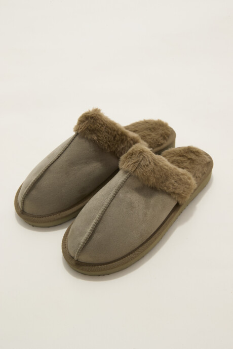 Pantuflas Pantusi Verde Grisaceo