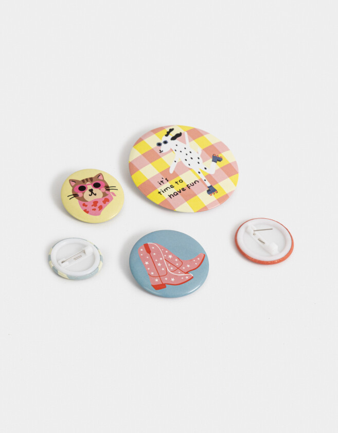 Pin Estampados Set De Pins Countryside - Combinacion Multicolor