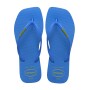 Sandalias Havaianas Slim Square Logo Pop Up Mujer Lieno De Colores