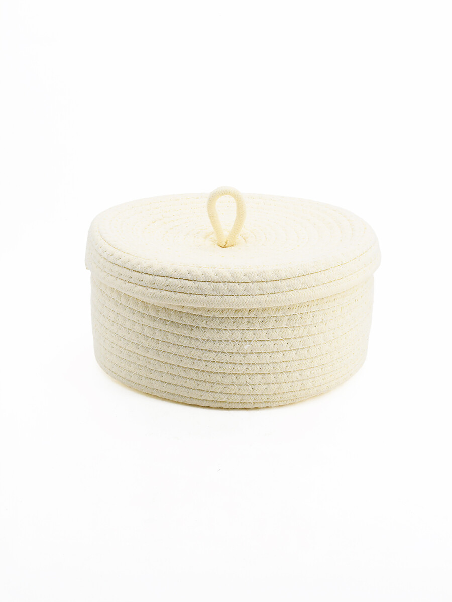CESTO ZIGGY CON TAPA - BEIGE 