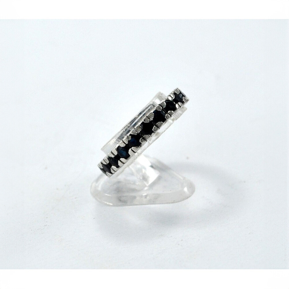 Anillo Sinfin En Oro Blanco Y Zafiros Anillo Sinfin En Oro Blanco Y Zafiros