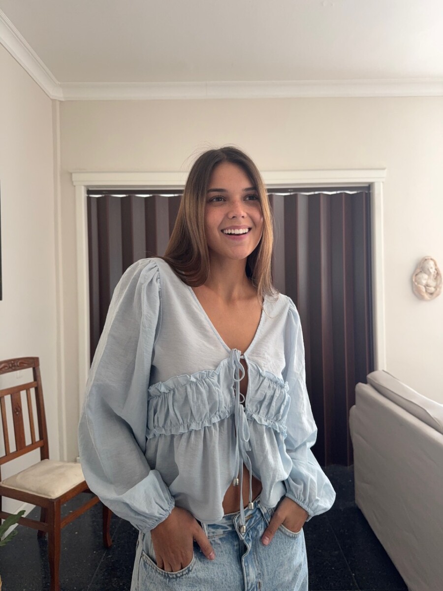 Camisa Muna - celeste 