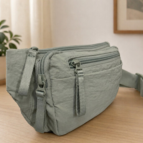 Riñonera ajustable con bolsillos Verde Agua