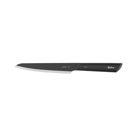 CUCHILLO CARNICERO TRINCHADOR LÍNEA DESIGN HUECO INOX C/ANTIADHERENTE NEGRO CUCHILLO CARNICERO TRINCHADOR LÍNEA DESIGN HUECO INOX C/ANTIADHERENTE NEGRO