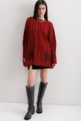 Sweater Oceano Rojo/Negro
