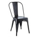Silla Tolix Reforzada Interior/exterior Metalica Comedor Negro