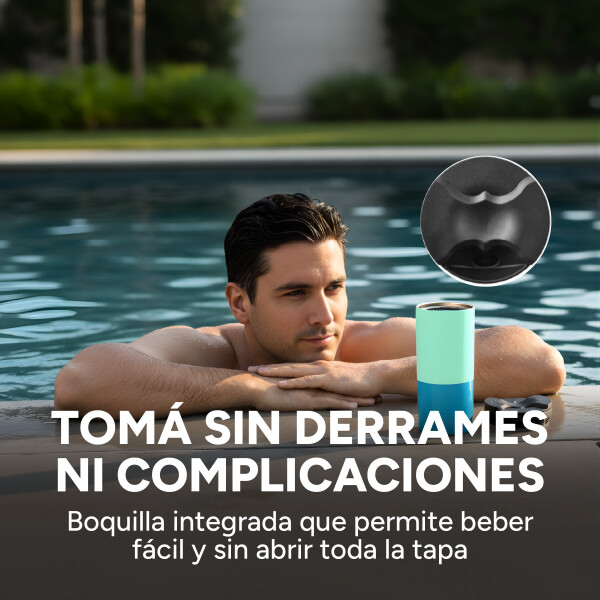 Vaso Térmico Botella Acero Inoxidable 450ml Lock&Lock Color Celeste