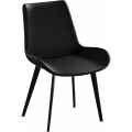 Silla de comedor Tapizada ecocuero Negro