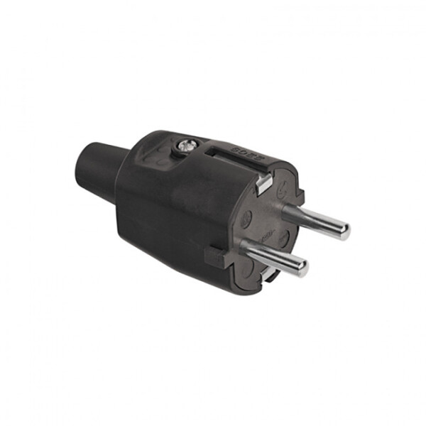 Ficha Schuko 2 patas + tierra 16A Goma Contactum Ficha Schuko 2 patas + tierra 16A Goma Contactum