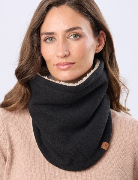 CUELLO POLAR Y SHERPA Negro Y Beige