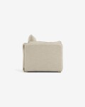 Sofá cama Tanit blanco y patas de madera maciza de haya con acabado natural 210 cm